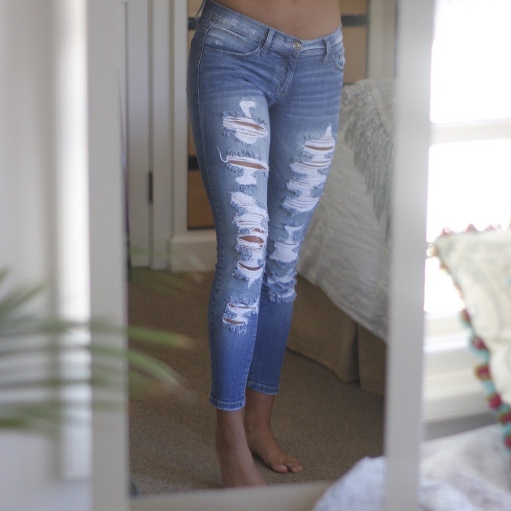 Kan Can Los Angeles Ripped Skinny Jeans